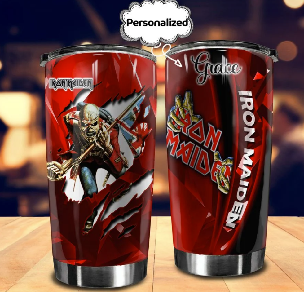 Personalized Iron Maiden tumbler – dnstyles