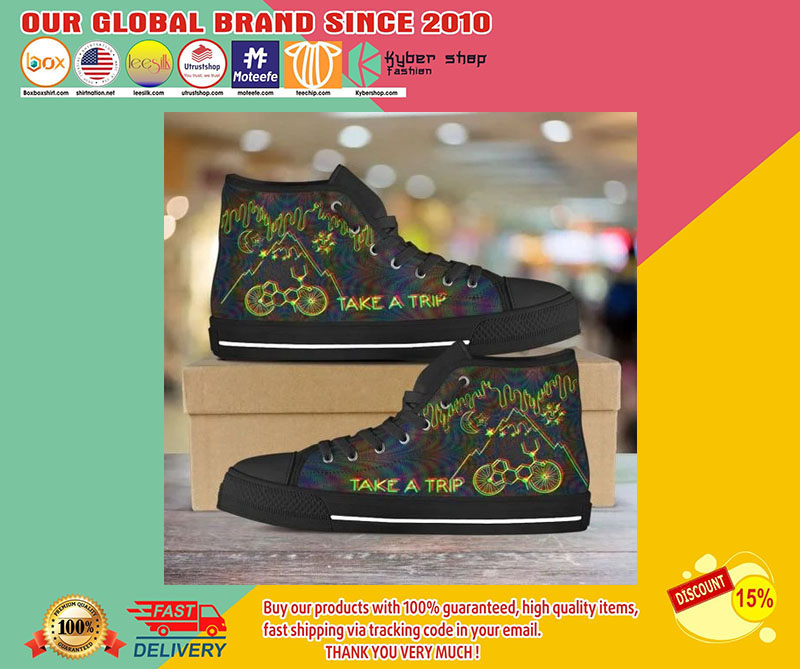 Hofmann bicycle day take a trip unisex high top canvas shoes1