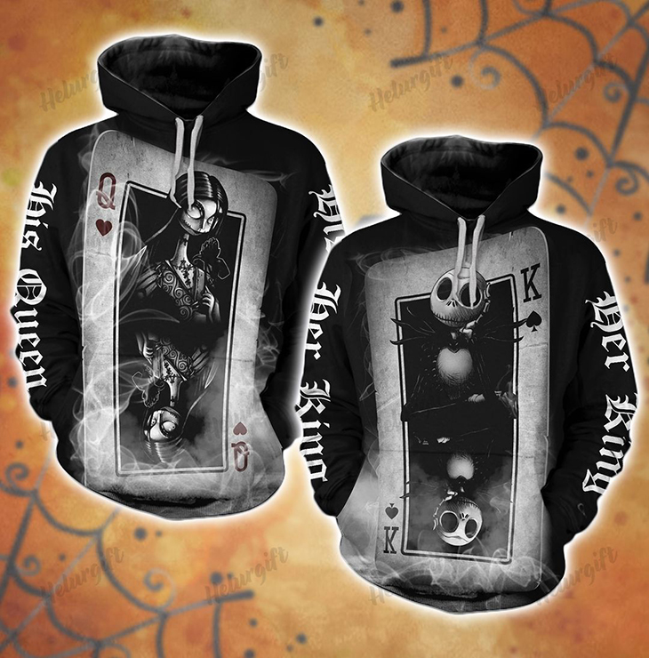 Jack Skellington And Sally Nightmare Before Christmas 3d Hoodie