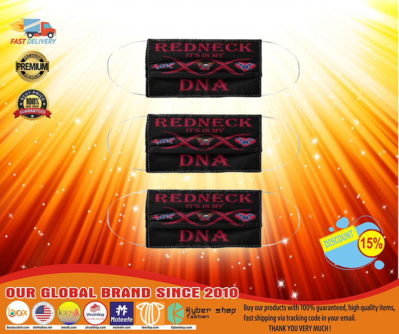 Redneck it's in DNA face mask3
