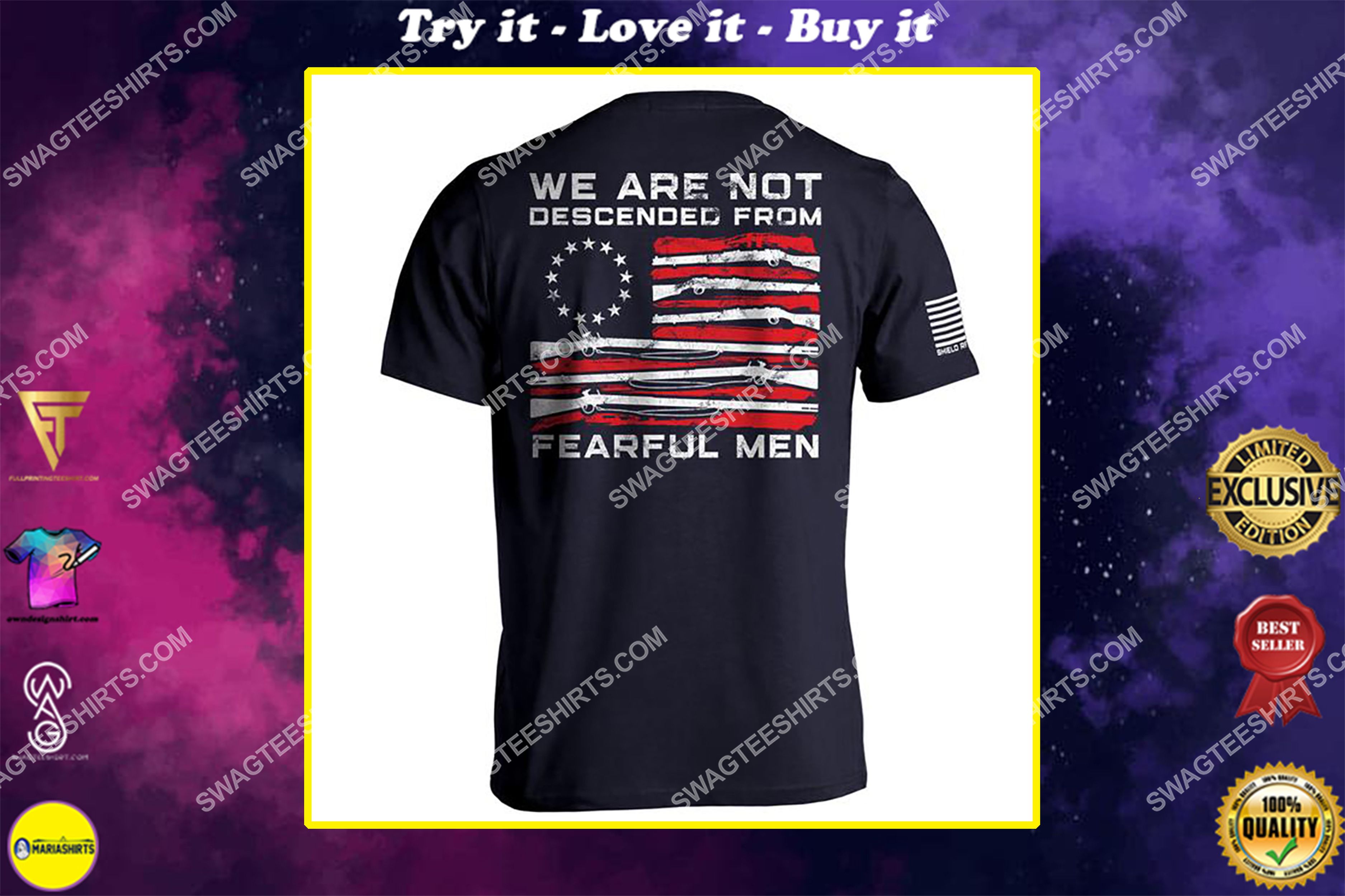 [special edition] we are not descended from fearful men political shirt – maria
