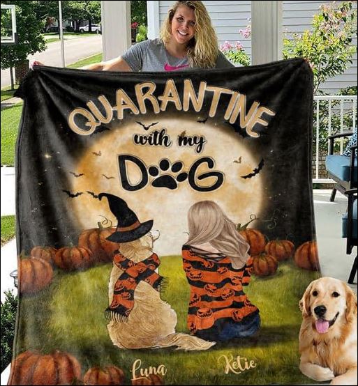 Personalized Halloween quarantine with my dog quilt