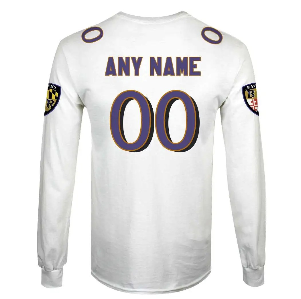 NFL Baltimore Ravens Custom Name Number 3D Full Print Shirt 4