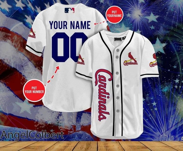 St. Louis Cardinals Personalized Name And Number Baseball Jersey Shirt 4