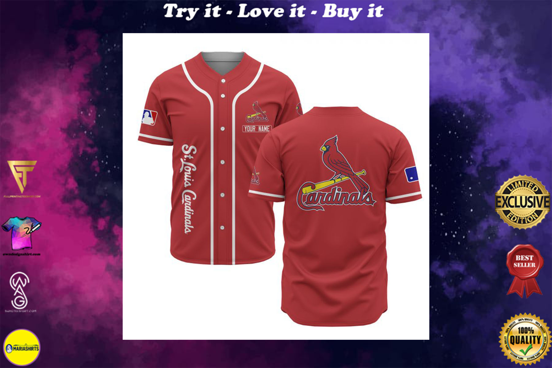 [special edition] custom name st louis cardinals baseball shirt – maria