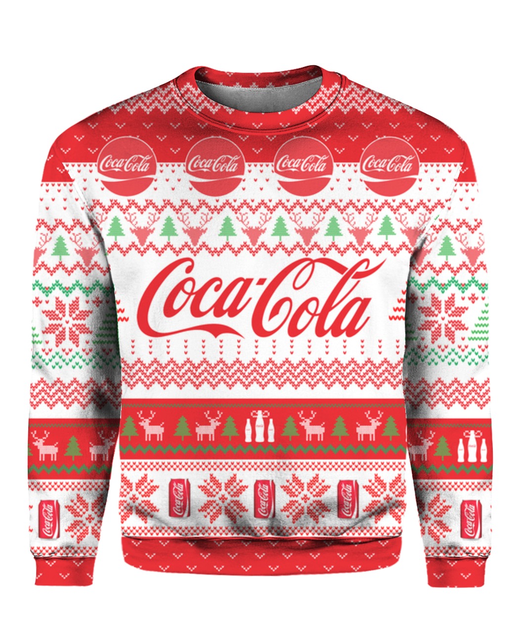 Coca cola full printing ugly christmas sweater 3