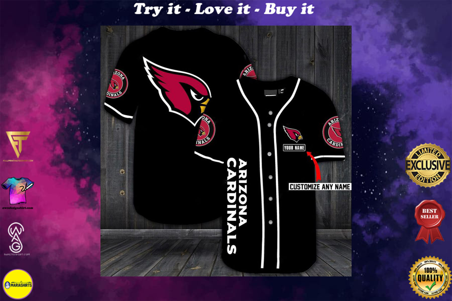 custom name jersey arizona cardinals shirt
