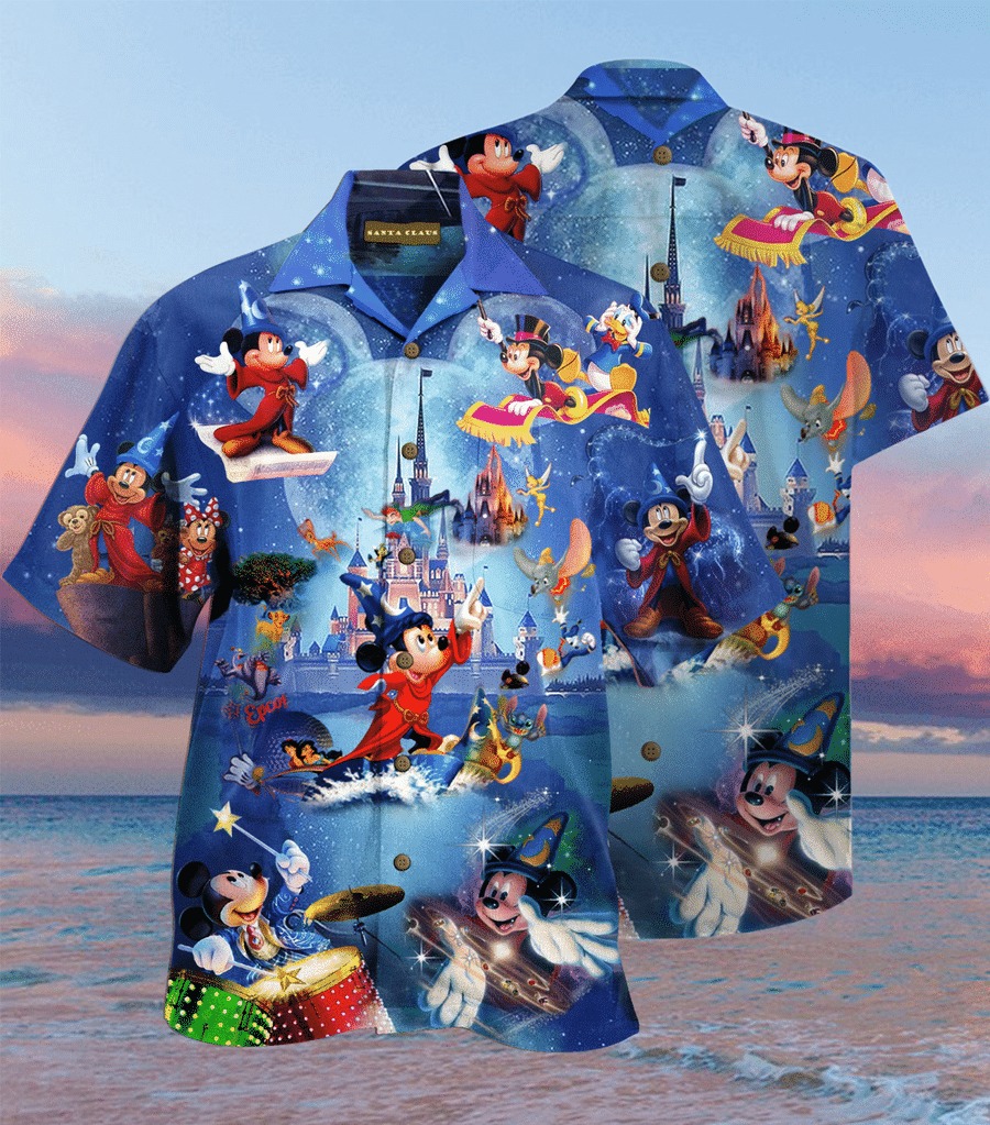 Mickey mouse magician hawaiian shirt