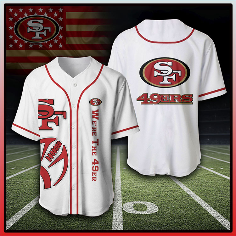 San Francisco 49Ers Logo Baseball Jersey Shirt1