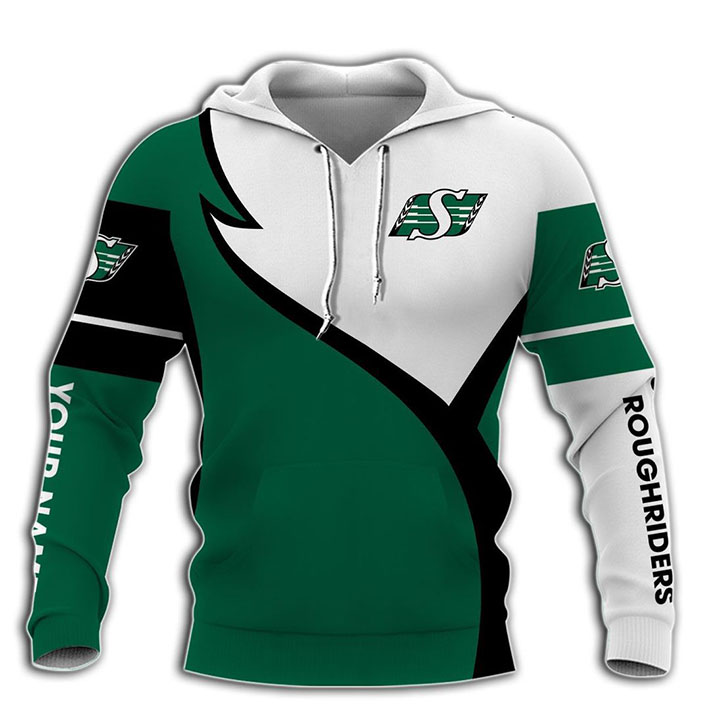 Saskatchewan Roughriders Logo Custom Name 3D Hoodie, Shirt2