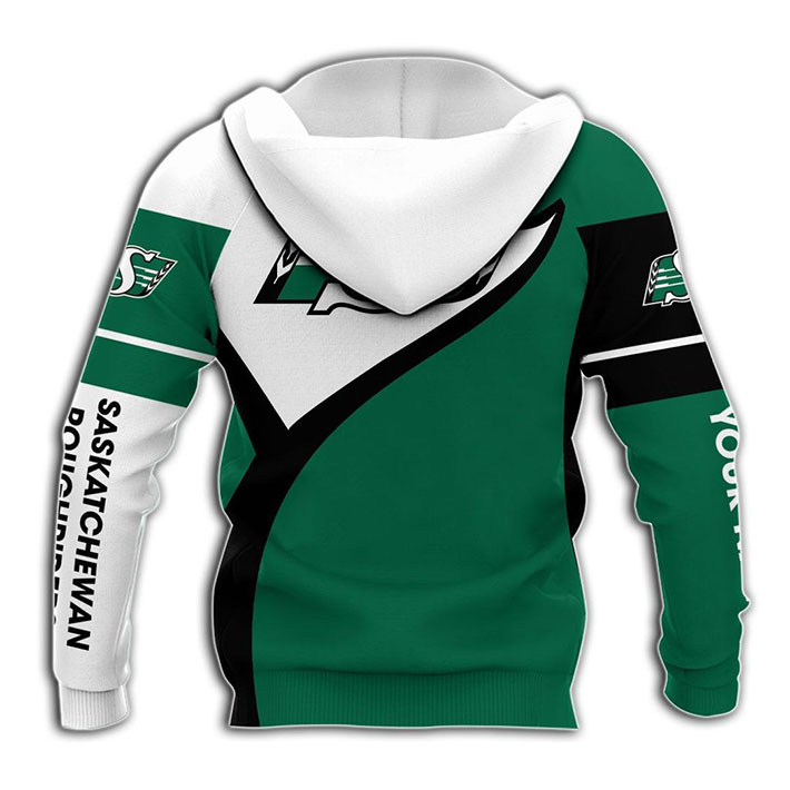 Saskatchewan Roughriders Logo Custom Name 3D Hoodie1