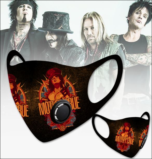Motley Crue filter activated carbon face mask 1