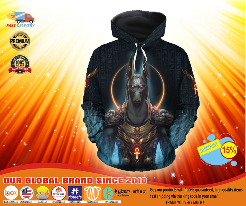 Anubis God all over print 3d hoodie