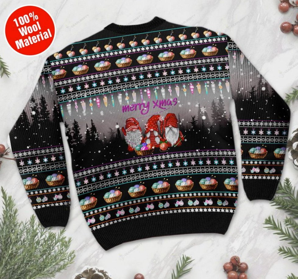 Merry xmas gnomes crochet ugly sweater 2