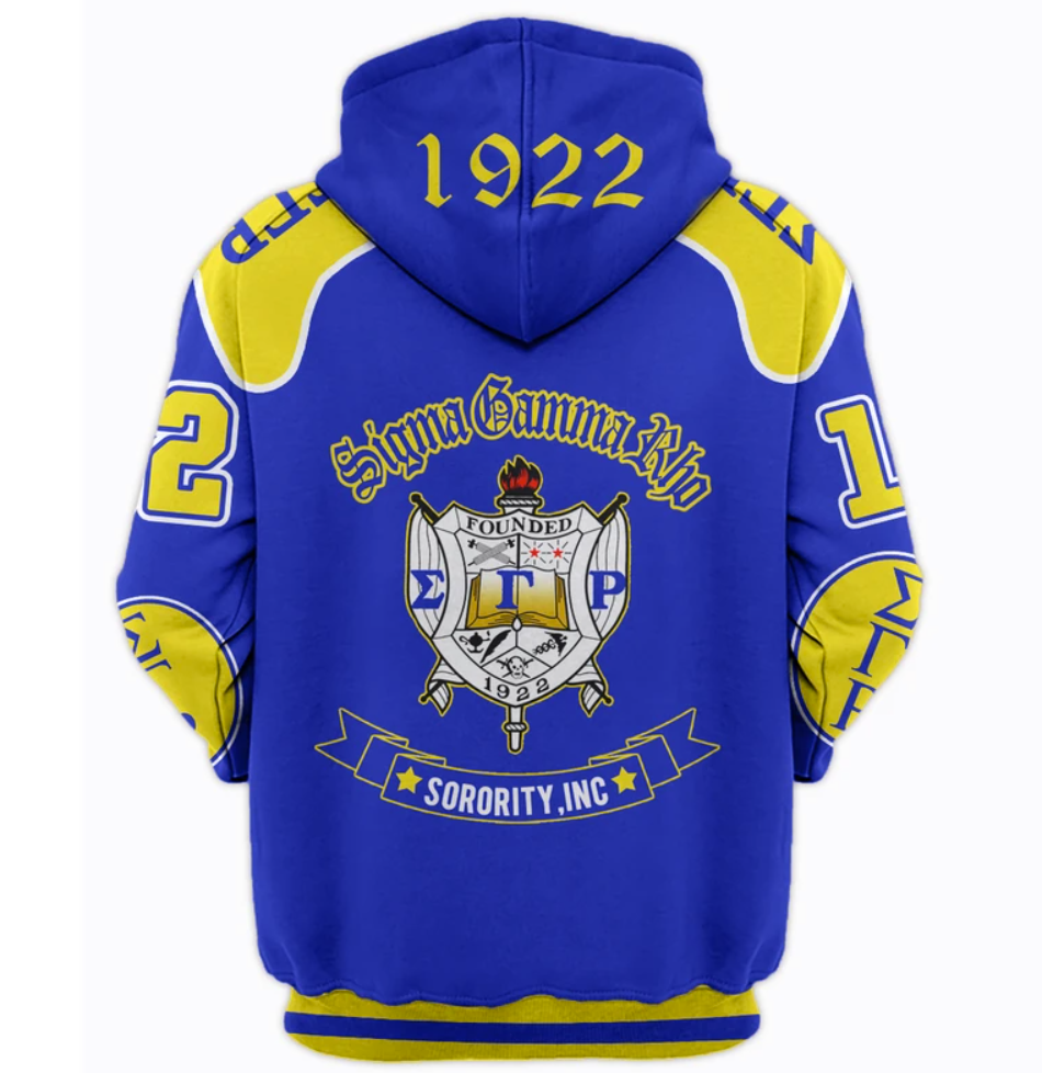 Sigma Gamma Rho all over printed 3D hoodie - dnstyles
