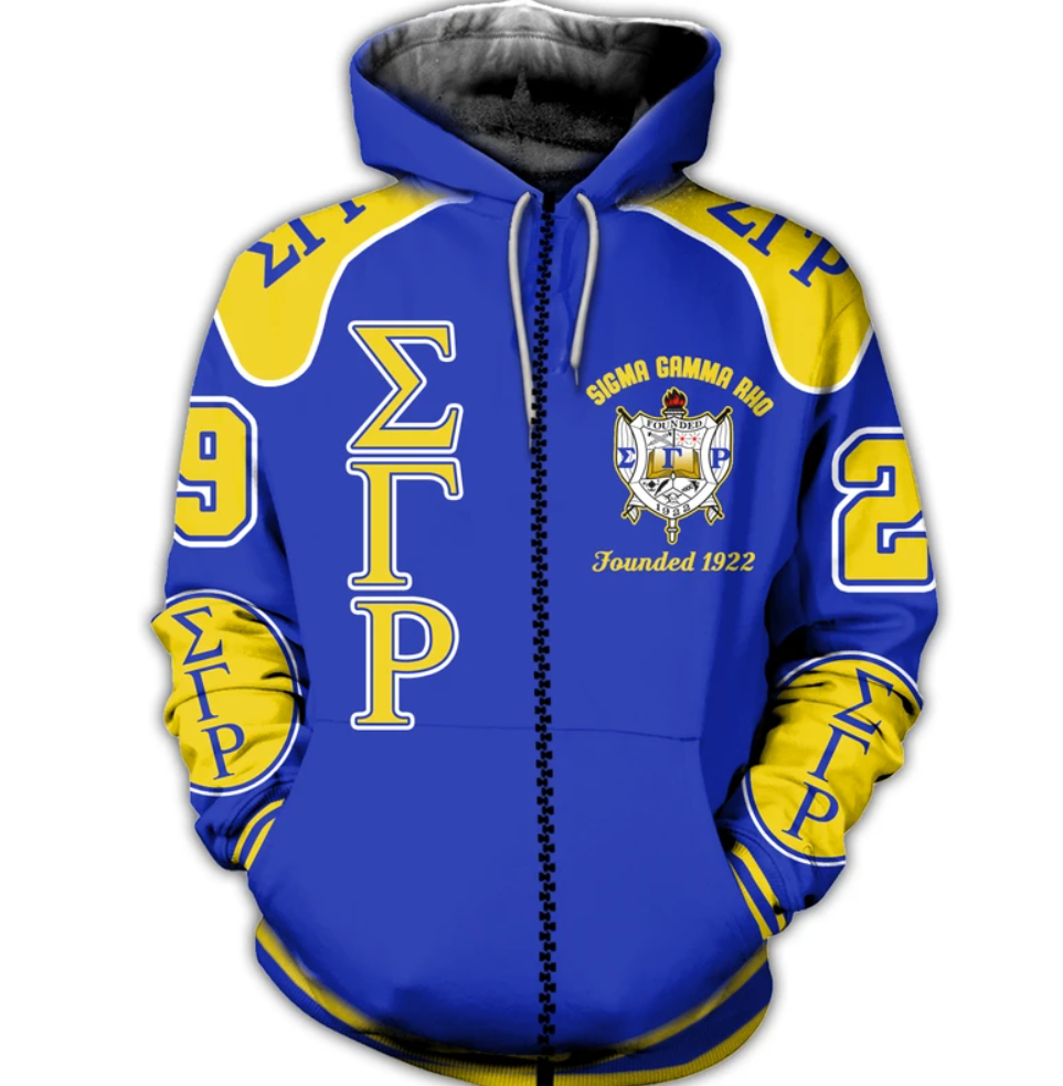 Sigma Gamma Rho all over printed 3D hoodie - dnstyles