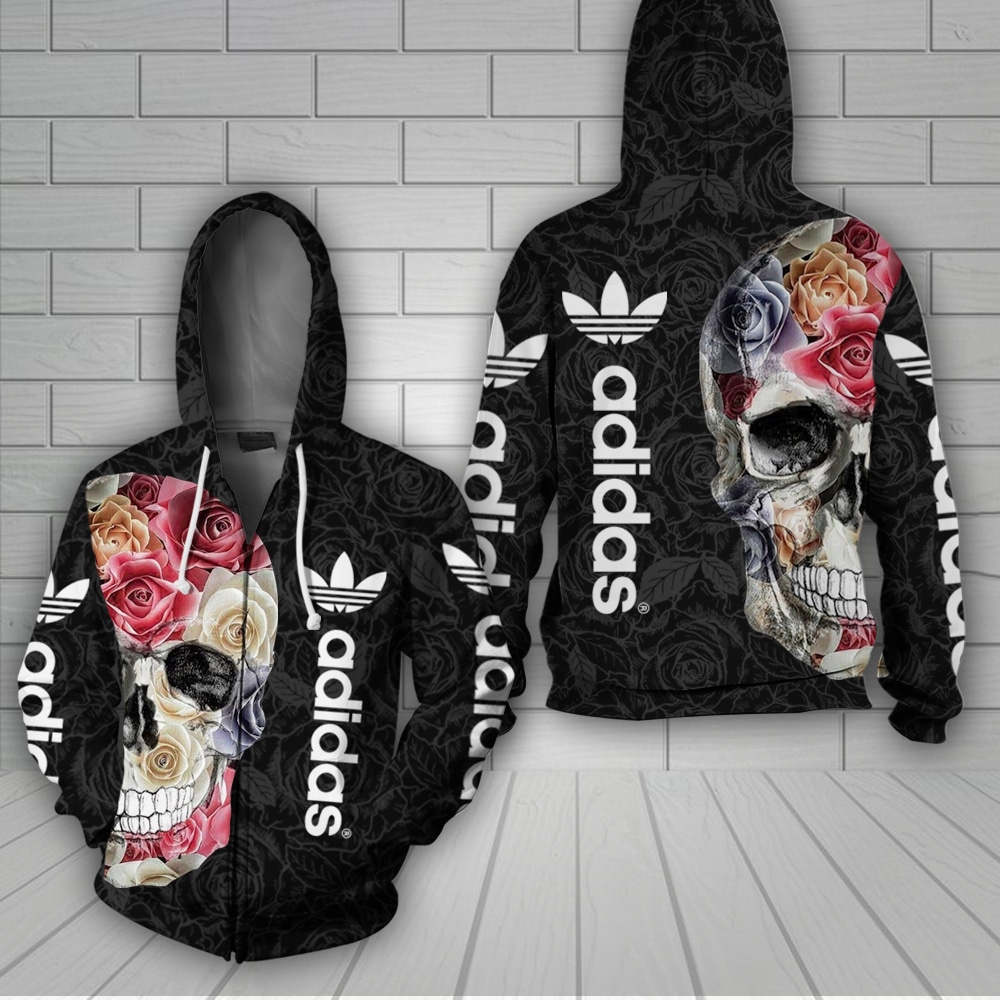 Skull Flower Adidas hoodie – LIMITED EDITION