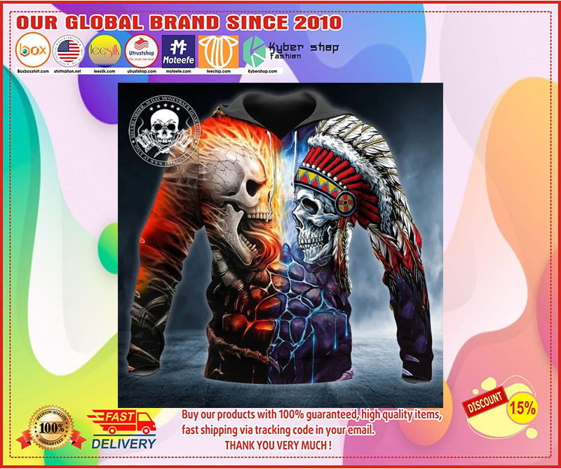 [LIMITED EDITION] Skull war native 3D hoodie