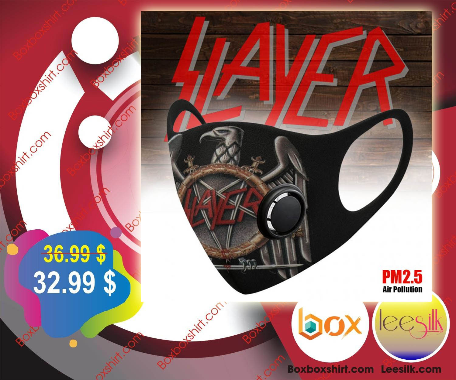 Slayer cloth fabric face mask 1