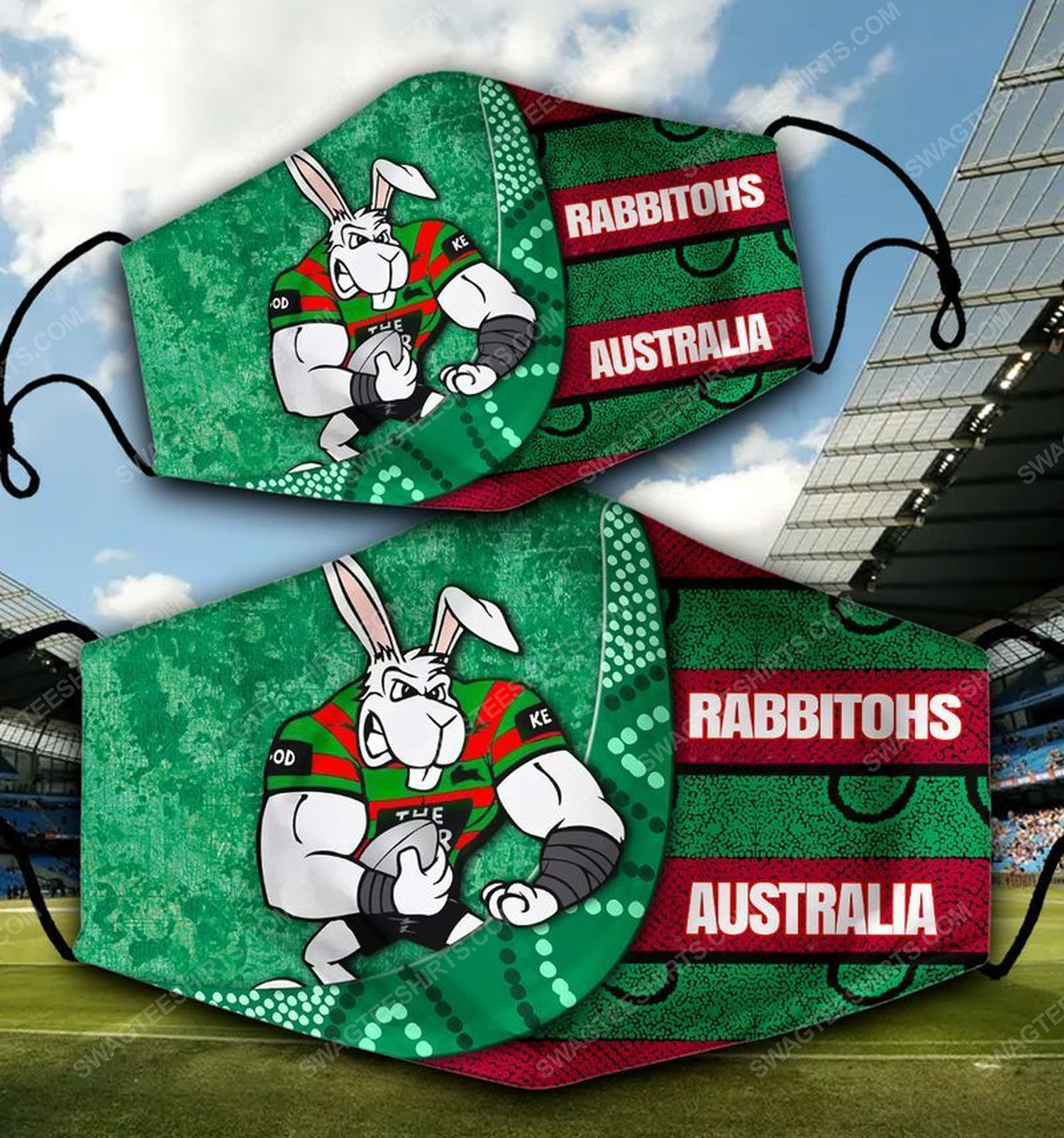 South sydney rabbitohs football club face mask