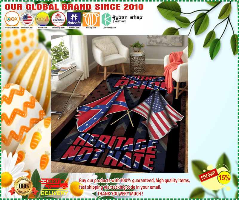 Souther pride Heritage not hate confederate rug 2