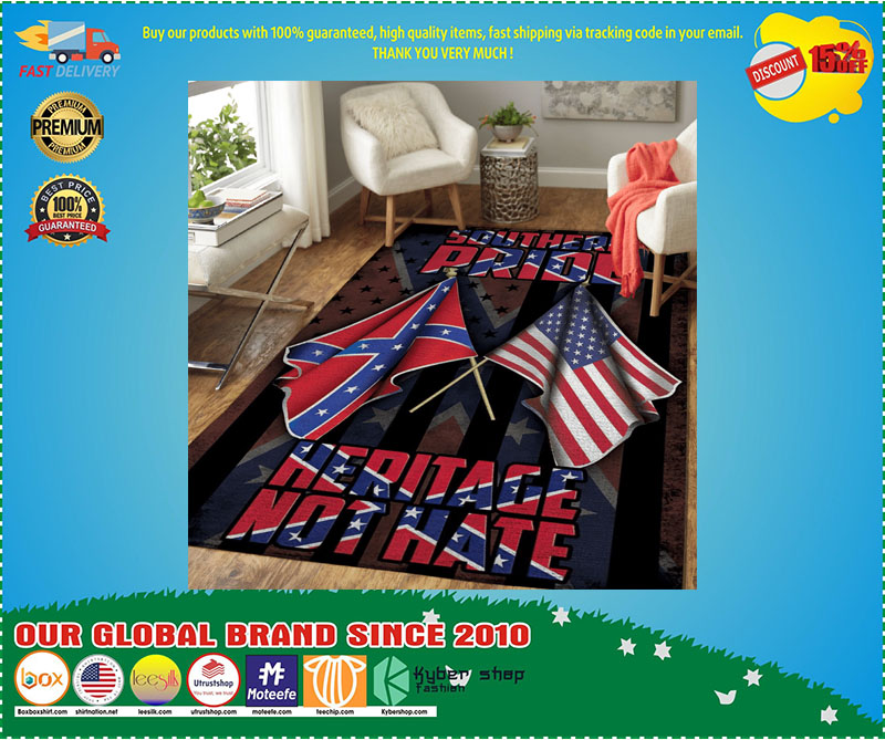Souther pride Heritage not hate confederate rug 3