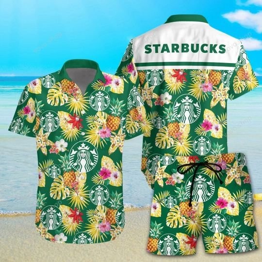 Starbucks pineapple hawaiian shirt, short – LIMITED EDITION Starbucks pineapple hawaiian shirt, short – LIMITED EDITION