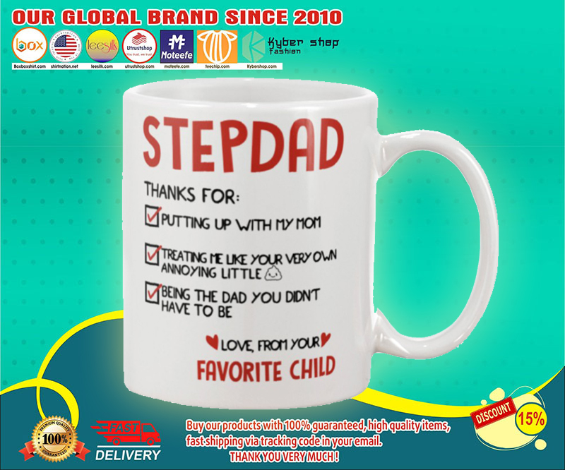 Stepdad thanks for putting up with my mom mug 4