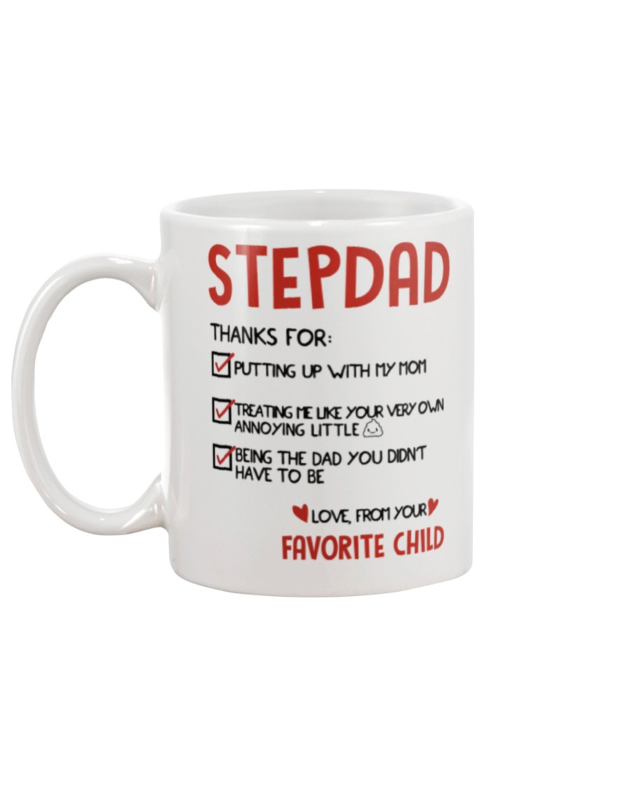 Stepdad thanks for putting up with my mom mug 7