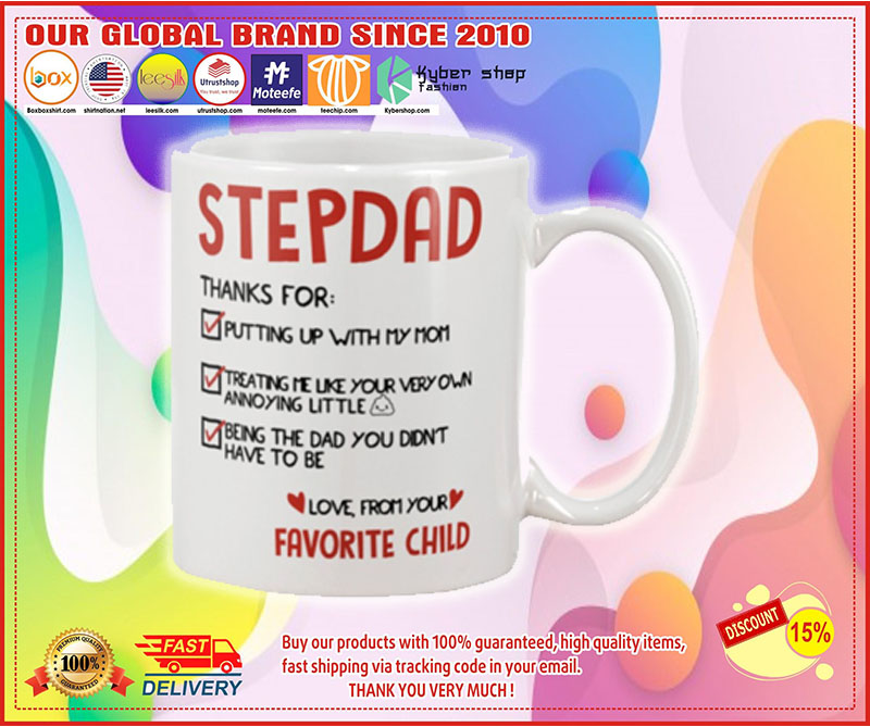 Stepdad thanks for putting up with my mom mug