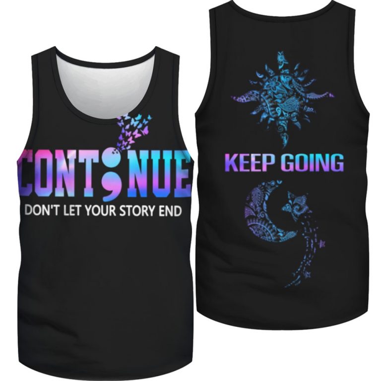 Suicide prevention awareness continue all over print tank top