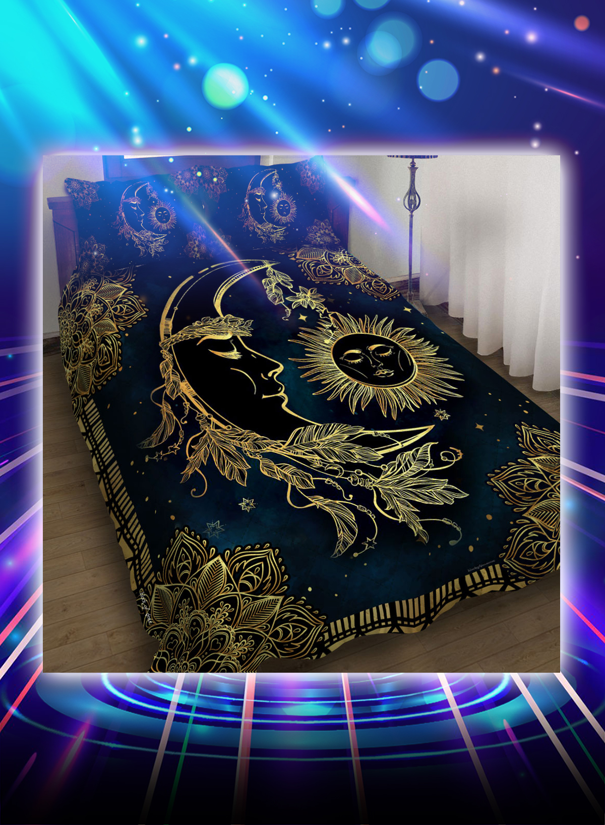 Sun and moon mandala bed set - Picture 1
