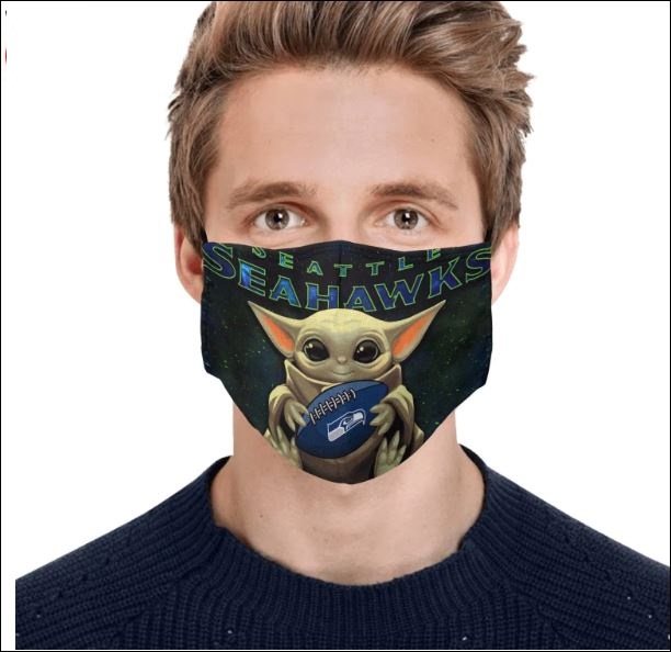 Baby Yoda hug Seattle Seahawks face mask – dnstyles