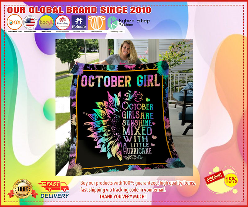 October girls are sunshine mixed with a little hurricane quilt 1