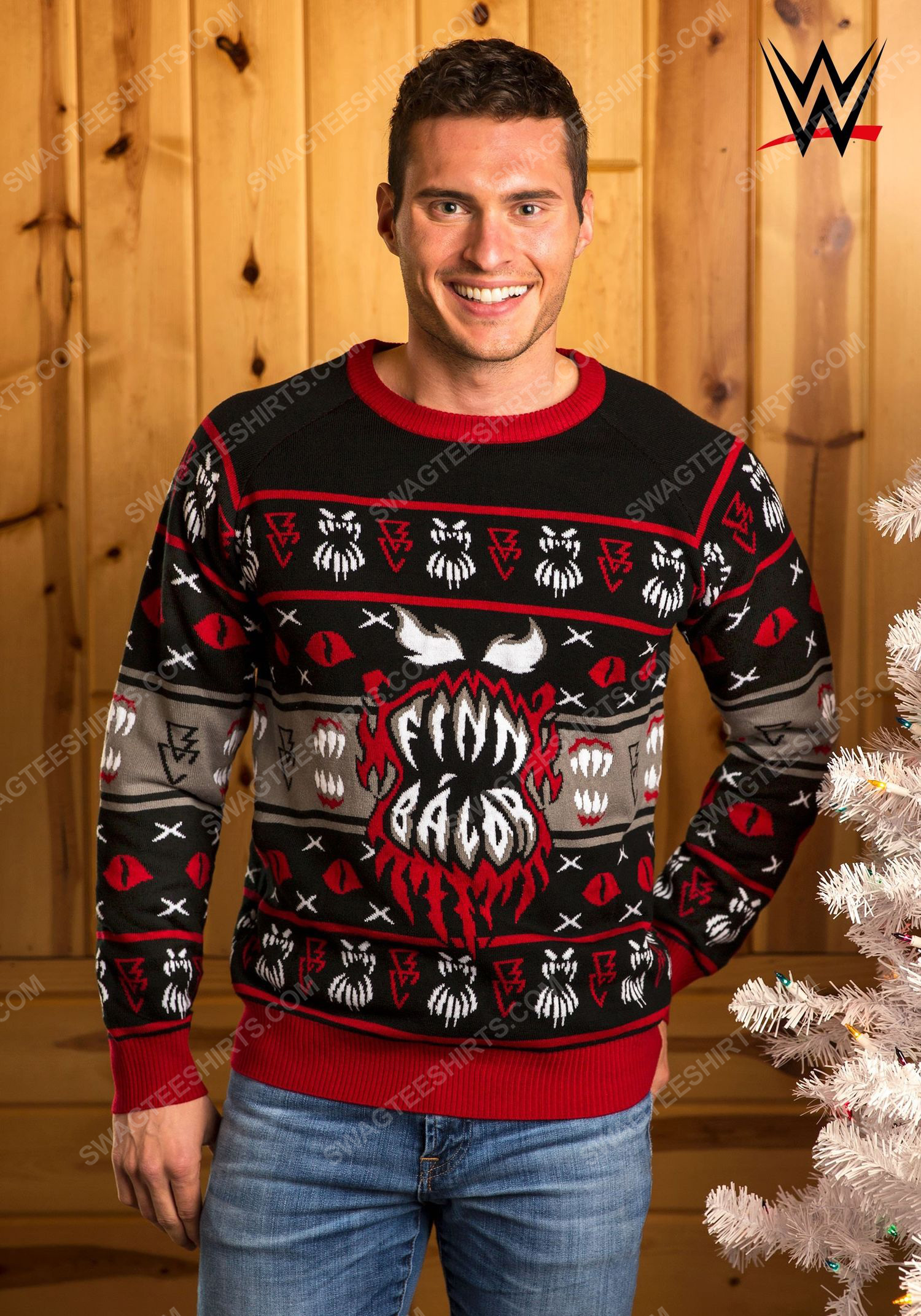 [special edition] WWE finn balor full print ugly christmas sweater – maria