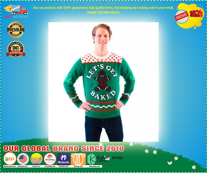 Let’s Get Baked Happy Gingerbread Ugly Christmas Sweater 2