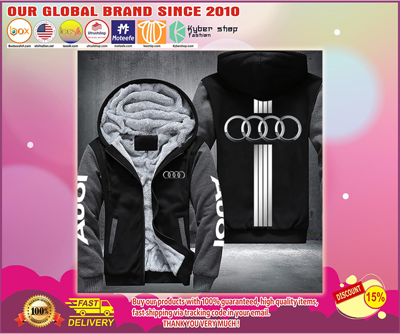 Audi fleece hoodie jacket 3