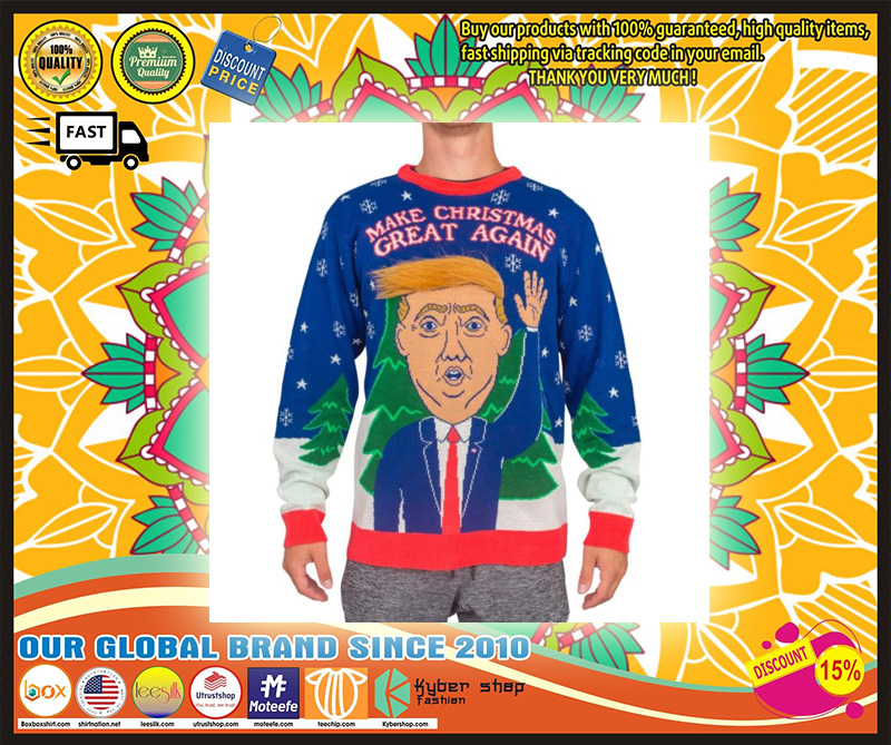 3D Trump Hair Make Christmas Great Again Ugly Sweater – LIMITED EDTION