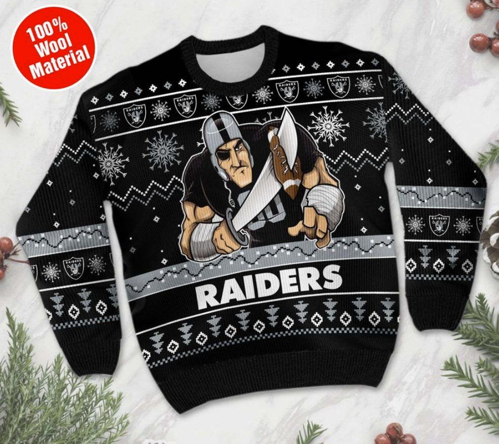 Oakland Raiders ugly sweater 1