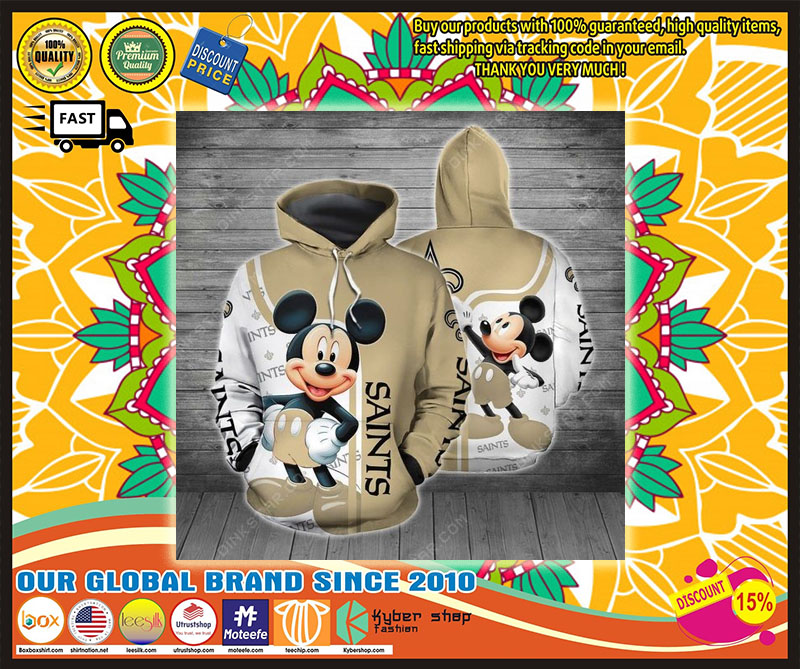 Mickey Mouse new orleans saints 3D Hoodie 1