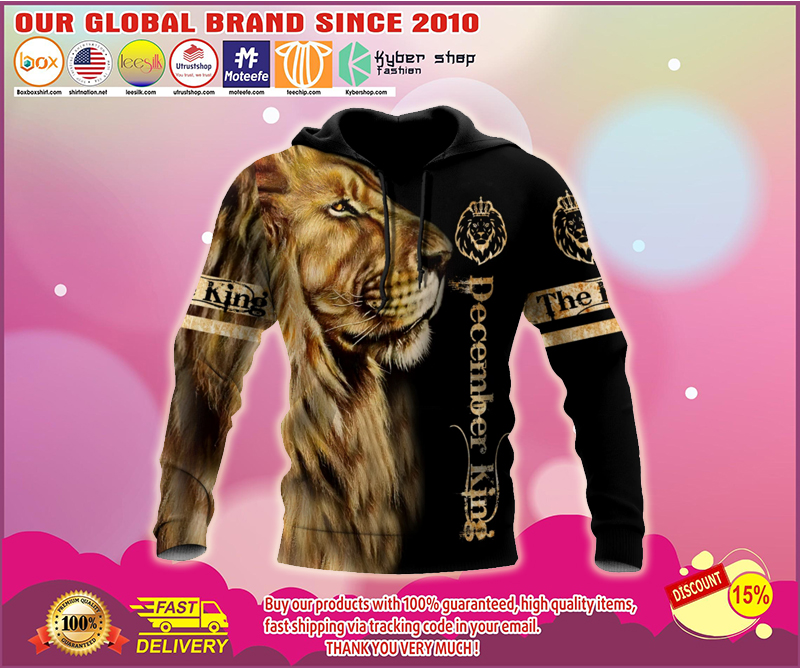 Lion december king 3d hoodie 1