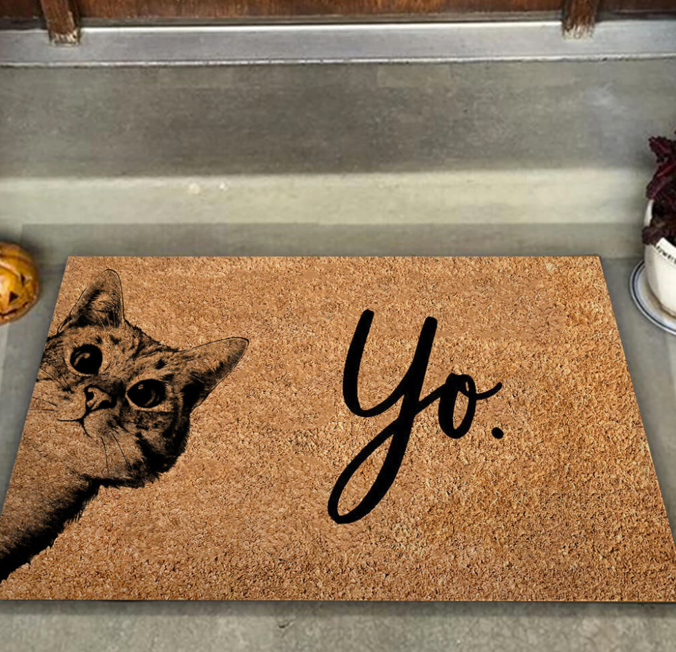 Cat yo doormat