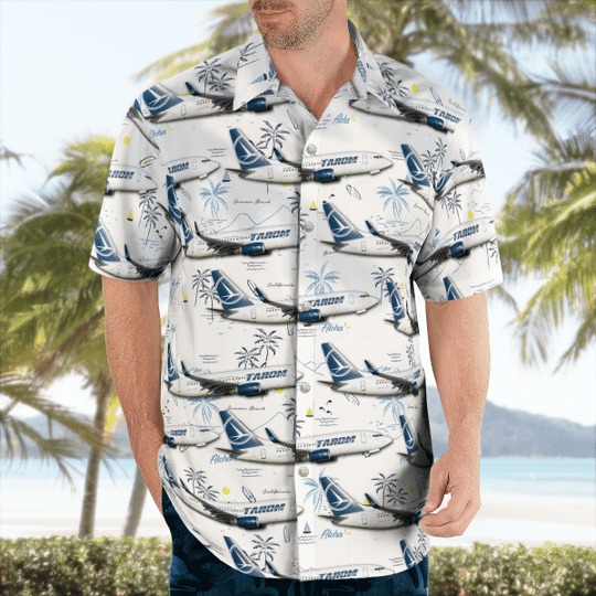 Tarom Boeing 737-78j Hawaiian Shirt 2
