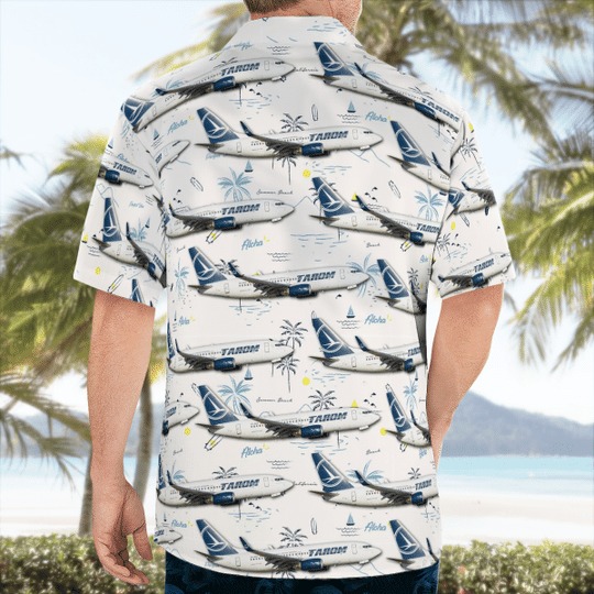 Tarom Boeing 737-78j Hawaiian Shirt 3