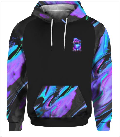 Sloth violet 3D hoodie back