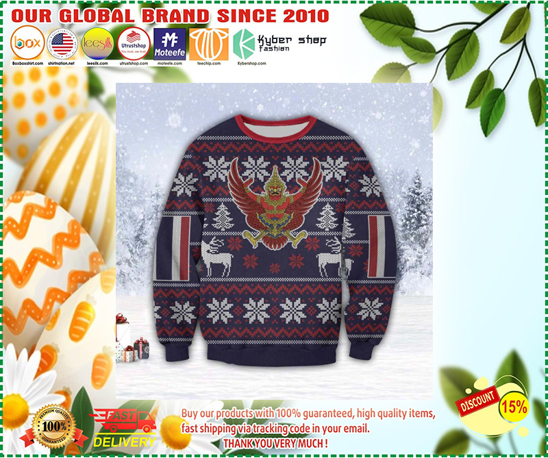 THAILAND 3D ALL OVER PRINT UGLY CHRISTMAS SWEATER 2