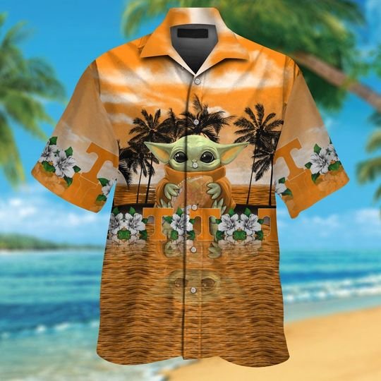Tennessee Volunteers Baby Yoda Hawaiian Shirt, Short1