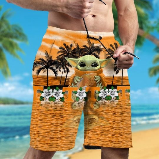 Tennessee Volunteers Baby Yoda Hawaiian Shirt, Short2
