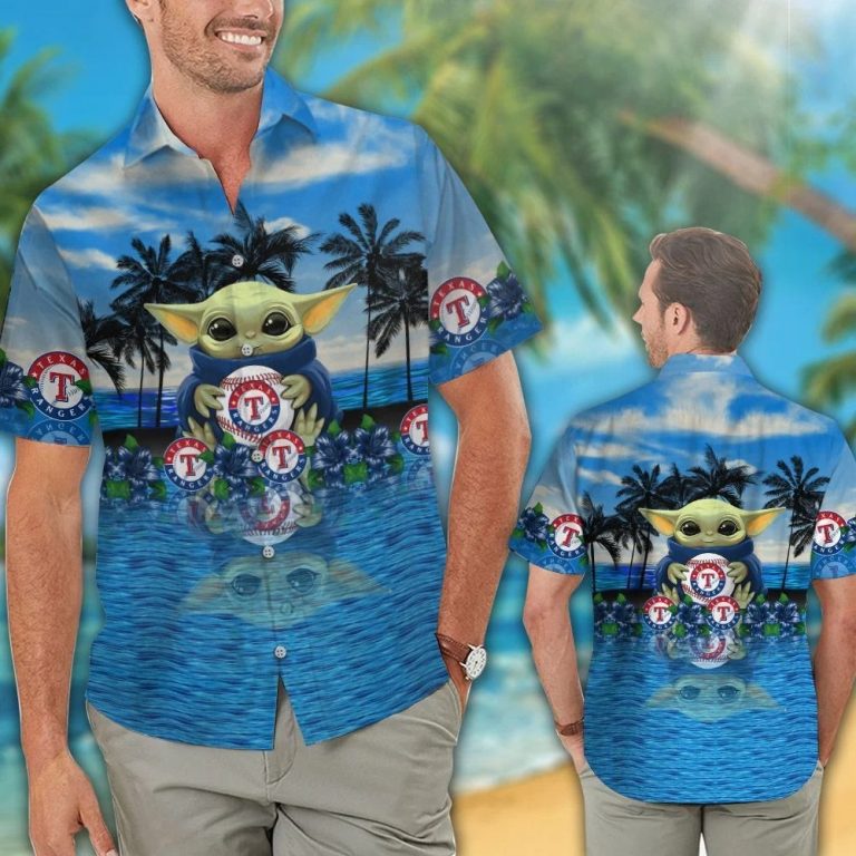 Texas Rangers And Baby Yoda Hawaiian Shirt, Shorts