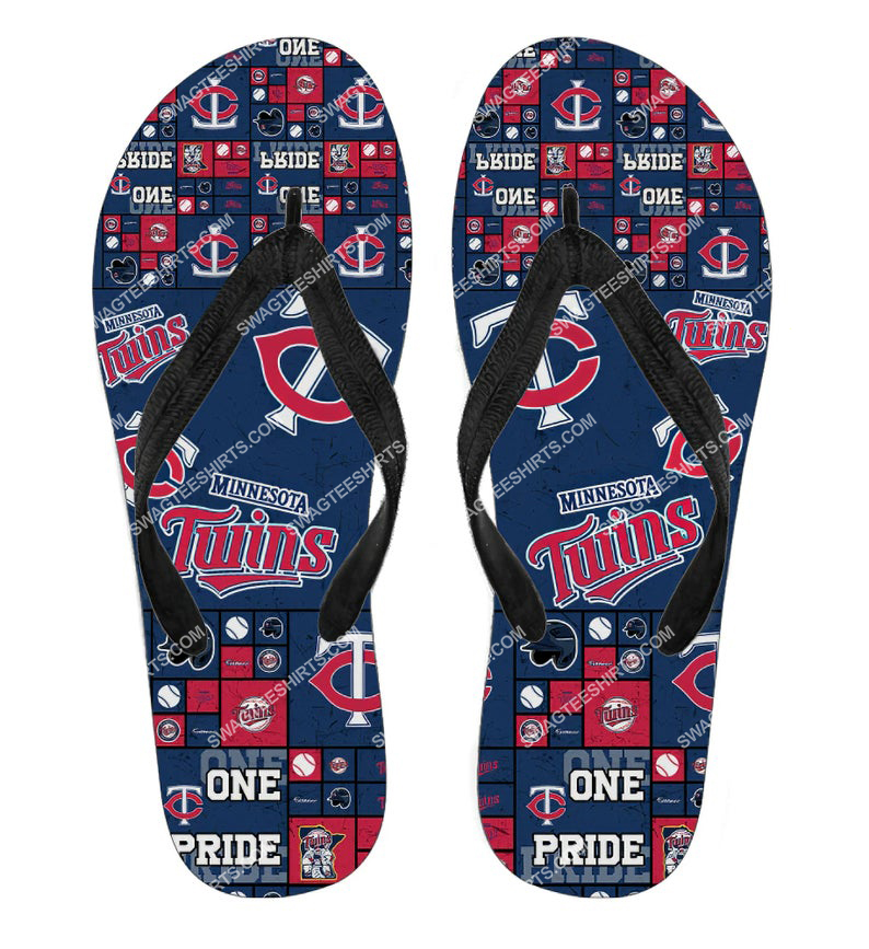 [special edition] the minnesota twins team all over print flip flops – maria